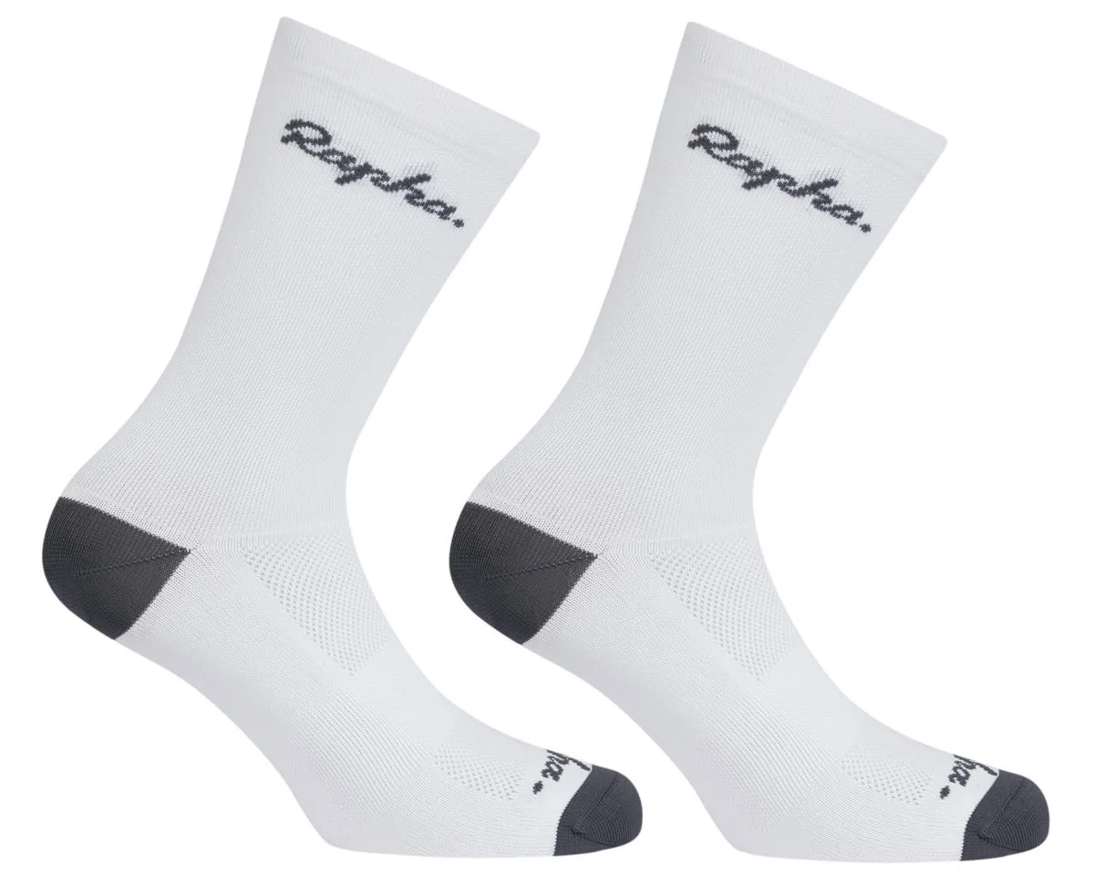 Rapha Logo Socks (White/Grey) (S)